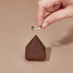 Présentoir à bagues en bois de noyer&nbsp;ODIS-WH0099-51A