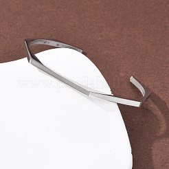Bracciali a polsino in acciaio inossidabile 304&nbsp;BJEW-P373-01P