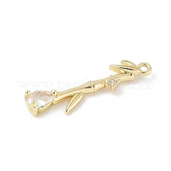 Pendentifs avec zircon cubiques à micro-pavés en laiton&nbsp;KK-M326-13B-G