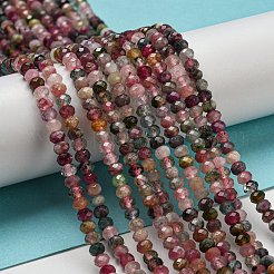 Colliers de perles de tourmaline multicolores naturelles&nbsp;G-D0010-23D