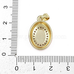 Pendenti in zirconi cubici trasparenti in micro pavè di ottone&nbsp;KK-D409-06G