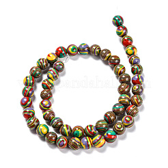 Chapelets de perles en malachite synthétique&nbsp;G-I199-32-8mm-M