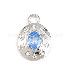 Pendentifs avec zircon cubiques à micro-pavés en laiton&nbsp;KK-Z151-16P