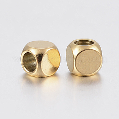 Ionenplattierung (IP) 304 Edelstahlperlen&nbsp;X-STAS-F135-07G-3x3mm