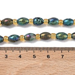 Perles de cristal de géode druzy naturelles électroplaquées&nbsp;G-G459-03B-11