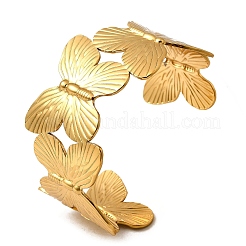 Bracelets manchettes en acier inoxydable 304&nbsp;BJEW-L705-03G