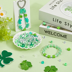 800 Stück Acryl- und Kunststoffperlen-Sets zum Thema St. Patrick's Day&nbsp;OACR-SP0001-47