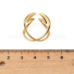 Manschettenringe aus Edelstahl 304 mit Strassen für Damen&nbsp;RJEW-L134-001G-05
