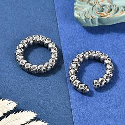 Anello teschio 316 acciaio chirurgico inossidabile anelli per il naso&nbsp;EJEW-G416-19B-AS