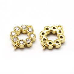 Liens en laiton avec zircone cubique de Grade AAA de micro pave&nbsp;ZIRC-P071-14G-NR