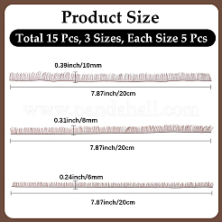 15 pz. 3 stili di strisce di ciglia per bambole di peluche artigianali&nbsp;DOLL-CP0001-07B