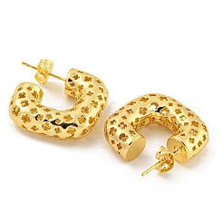 Boucles d'oreilles en laiton plaqué en rack&nbsp;EJEW-M247-19G