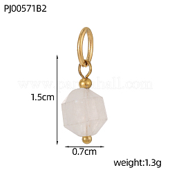 Ciondoli bicono sfaccettati in quarzo rosa naturale&nbsp;G-OY009-87G