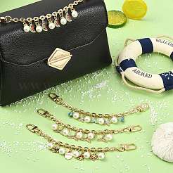 4 pz 4 stili lega strass con perline acriliche ciondolo catena cavo borsa catene decorative&nbsp;HJEW-FS00060-01