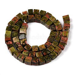 Natur Unakit Perlen Stränge&nbsp;G-T139-6x6-08A