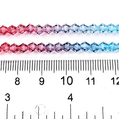 Perles de verre en fil de peinture cuite à dégradé de couleurs&nbsp;LS-DGLA-A039-T4mm-A017