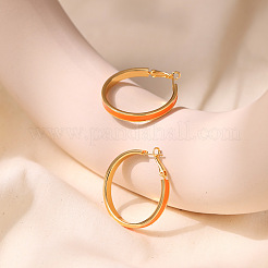 Pendientes de aro de latón esmaltado&nbsp;FS-WG191B6-01