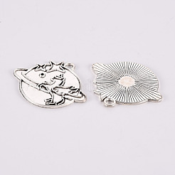 Pendentifs en alliage de style tibétain supports en émail&nbsp;TIBE-N010-46AS-RS