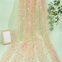 Tela de organza de poliéster con flores&nbsp;DIY-PH0038-38A