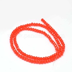 Chapelets de perles en rondelles facettées en verre&nbsp;X-GLAA-I033-3mm-02