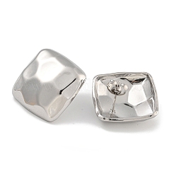 Quadratische Ohrstecker aus 304 Edelstahl für Damen&nbsp;EJEW-U022-10P