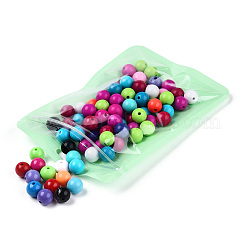 Sachets refermables en plastique couleur macaron avec motif yin-yang&nbsp;OPP-N001-01B-04