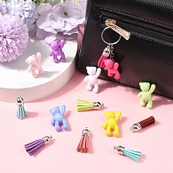 Kits de fabrication de porte-clés pendentif ours en acrylique à faire soi-même&nbsp;DIY-YW0013-17