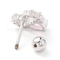 Doppelherz-Katzenauge-Ohrstecker für Frauen&nbsp;LS-EJEW-A065-13P
