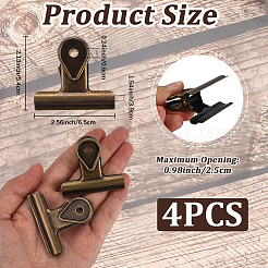 4 clip di ferro per raccoglitori&nbsp;AJEW-CP0011-88B