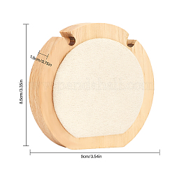 Espositori rotondi in legno per collana singola&nbsp;NDIS-WH0017-01B
