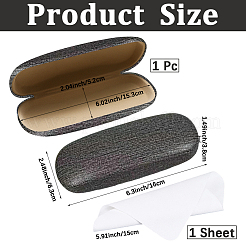 1 ovales Brillenetui aus Polyester&nbsp;AJEW-CN0007-34