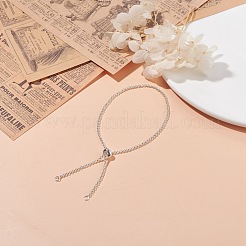 Bracciale scorrevole con catena Rolo in acciaio inossidabile 304&nbsp;AJEW-JB01116-01