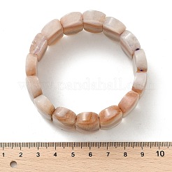 Ovale Stretch-Armbänder aus natürlichem Spitzenachat für Frauen und Männer&nbsp;BJEW-C097-04B