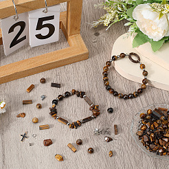 DIY-Kits zur Herstellung von Stretch-Armbändern aus natürlichen Tigerauge-Perlen&nbsp;DIY-SP0003-18