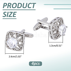 Boutons de manchette en laiton&nbsp;FIND-WH0111-880