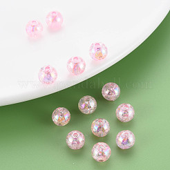 Perles en acrylique transparentes craquelées&nbsp;MACR-S373-66-L04