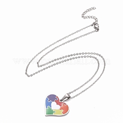 Colliers pendentifs en acier inoxydable style pride 201&nbsp;NJEW-F288-01A-P
