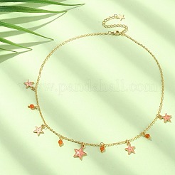 Latzkette aus natürlichem Achat&nbsp;NJEW-JN04404-01