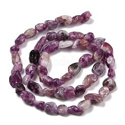 Natürliche Lepidolith / lila Glimmer Steinperlen Stränge&nbsp;G-S383-01