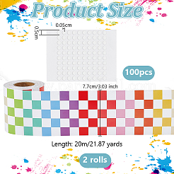 2 Rolle selbstklebende Papieraufkleber&nbsp;DIY-OC0015-12