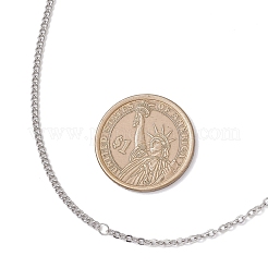 Collar de cadena de eslabones de acero inoxidable 304 de 2 mm para mujer&nbsp;NJEW-JN05560