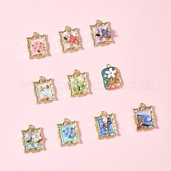10 Stück 10 Arten Legierung Emaille Anhänger&nbsp;ENAM-FS0003-27