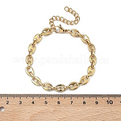 Bracciali a catena in acciaio inossidabile 304 con chicchi di caffè per donna&nbsp;BJEW-B169-02G