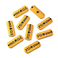 Tibetano rettangolo della lega di stile con parola pendenti miracolo&nbsp;TIBEP-Q043-068AG-RS