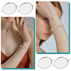 50 Stück Cabochon-Anschlussfassungen aus Edelstahl 304&nbsp;STAS-HY0001-88
