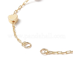 Herstellung von Herz-Gliederarmbändern aus Messing&nbsp;AJEW-JB01150-05