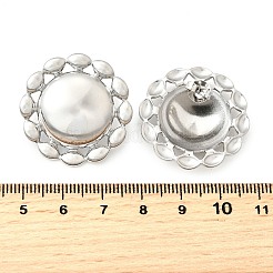 Pendientes de botón de acero inoxidable 304&nbsp;EJEW-B140-03P