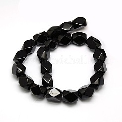 Natürlichen Obsidian facettierten Raute Perlen Stränge&nbsp;G-L235A-05