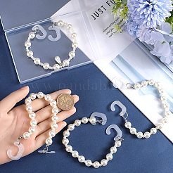 2 juego de cadenas de zapatos de imitación de perlas de plástico con gancho&nbsp;FIND-CP0001-91A