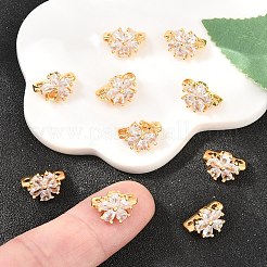 Shegrace Flower Messing-Mikropavé-Abstandshalter aus klarem Zirkonia&nbsp;XGRQ5K223-827G